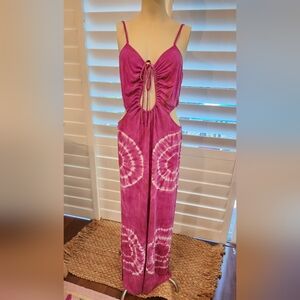 Young Fabulous and Broke YFB purply pink tie dye cut out dress